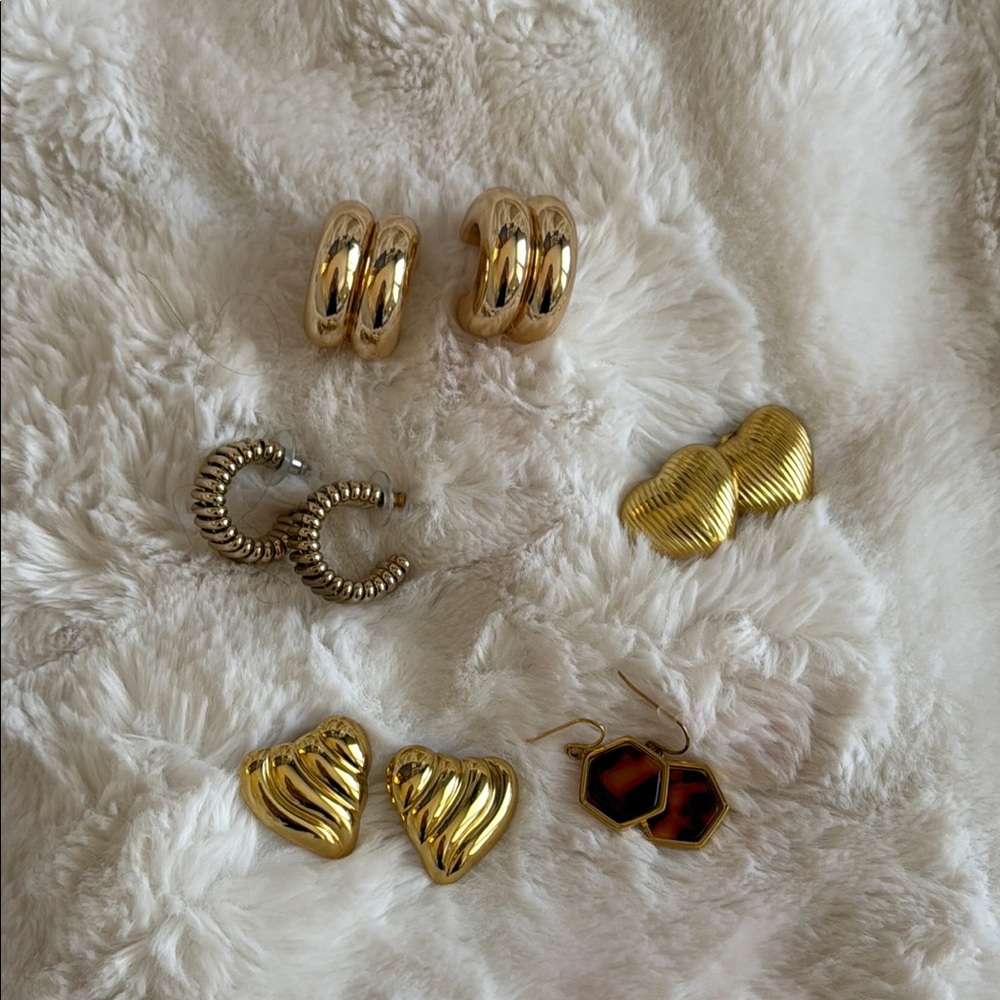 Heart and Hoop Earrings Set A09